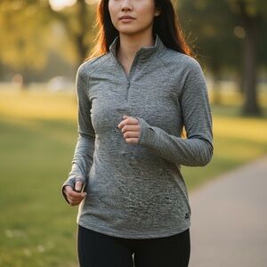 Skechers Sport Heather Gray Women's Quarter-Zip Pullover